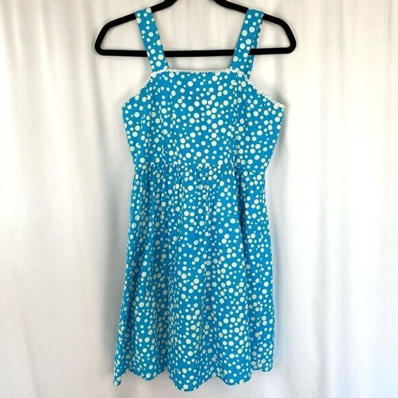 Pinky Brand Dress Girls Sz 16 Aqua Blue & White Polka Dot Sleeveless Sundress - Picture 1 of 11
